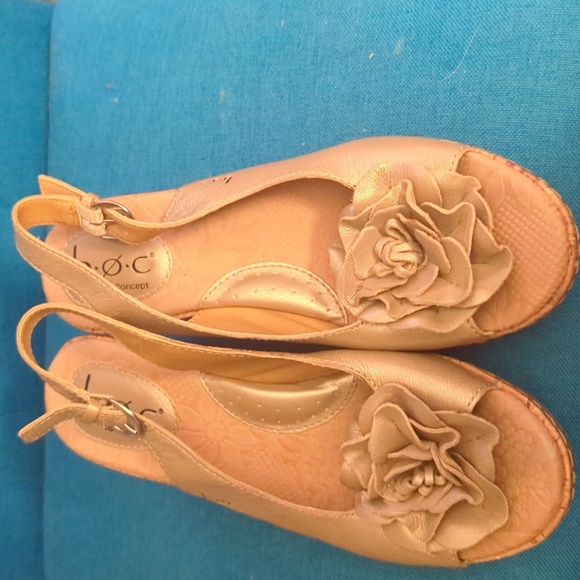 b.o.c Born Concept/cork heel wedges size 7 - Picture 2 of 8